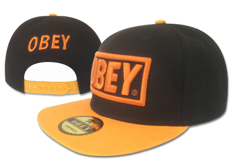 Obey Black Snapback Hat GF 4